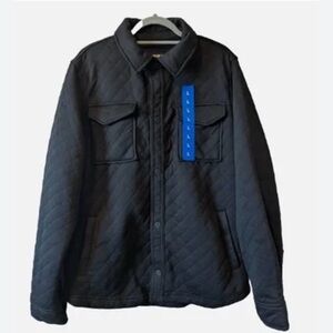 Dakine Quilted Shirt Jacket Black Snap Front Men’s Large NWT